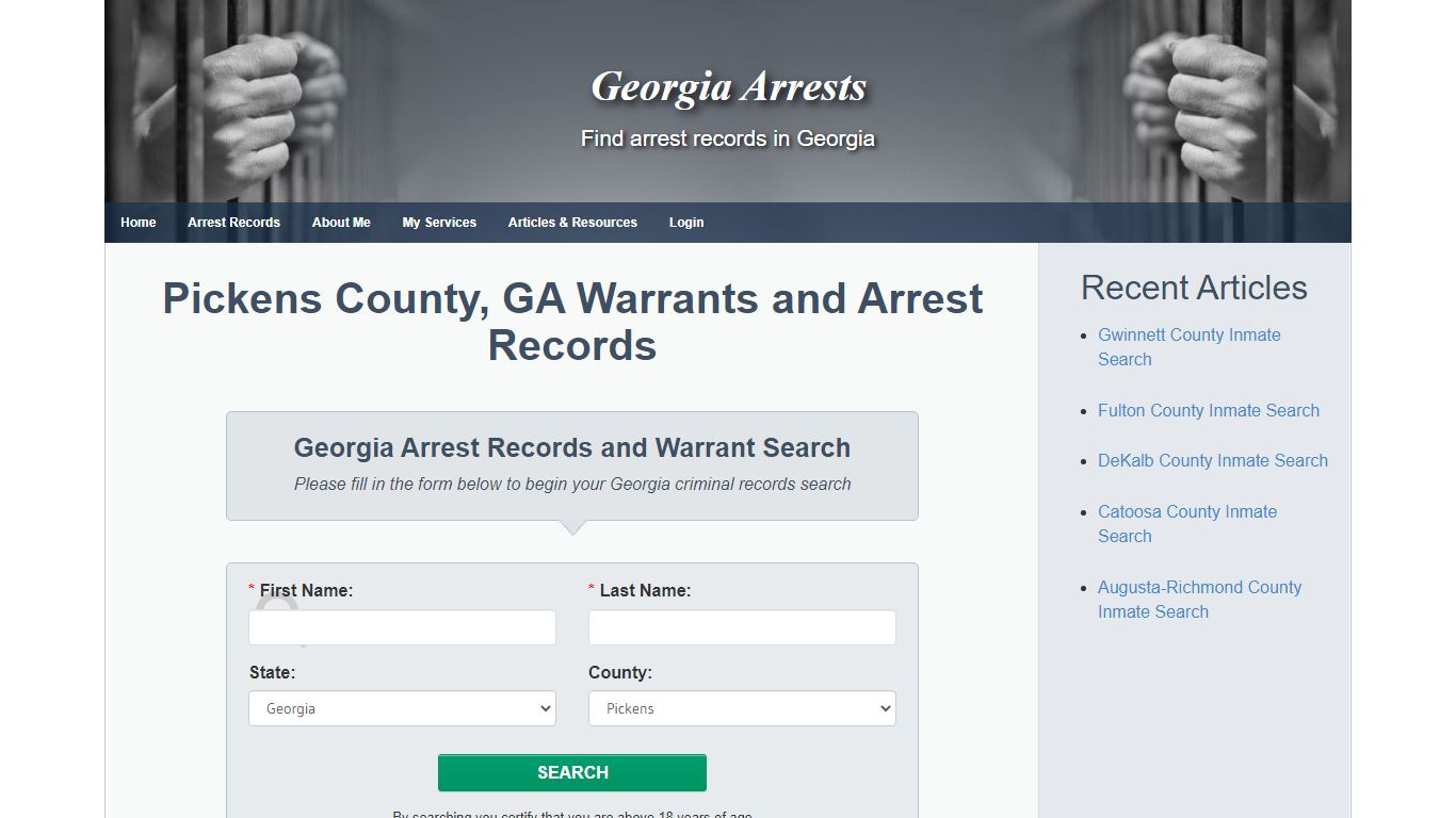 Pickens County, GA Warrants and Arrest Records - Georgia Arrests